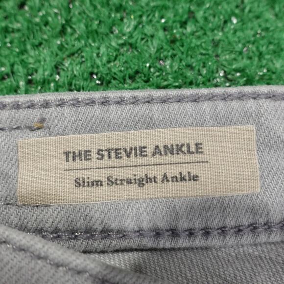 AG Adriano Goldschmied Jeans Womens 26R Gray Stevie Ankle Slim Straight USA - Picture 9 of 12